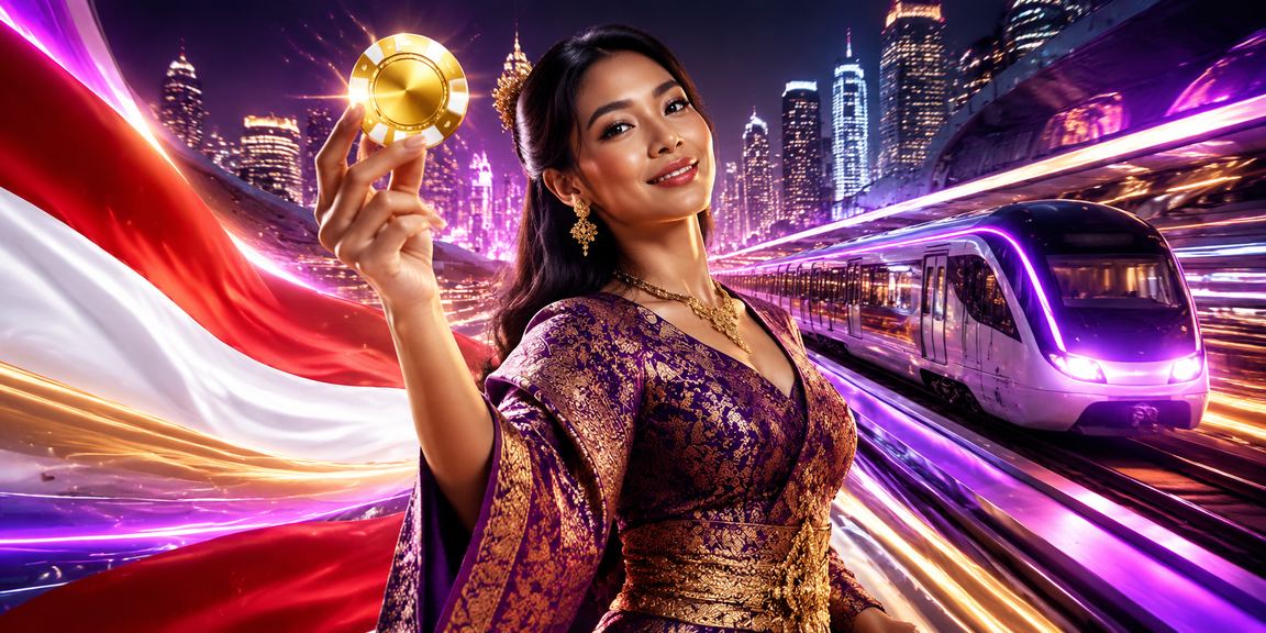 Suasana neon berwarna-warni melambangkan dunia esports dan taruhan kompetitif malam hari